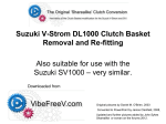 Suzuki V-Strom DL1000 Clutch Basket Removal and Re