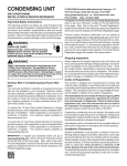 CONDENSING UNIT - The Wholesale Warehouse