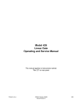 Model 426 Linear Gate Operating and Service Manual
