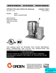 OPERATOR AND SERVICE MANUAL OM/SM