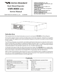 VXR-9000 VHF Repeater Service Manual