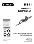 Stanley DS11 Hydraulic Diamond Saw