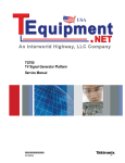 TG700 TV Signal Generator Platform Service Manual