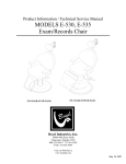 MODELS E-530, E-535 Exam/Records Chair