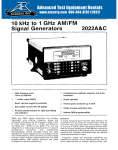 10 kHz to 1 GHz AM/FM Signal Generators 2022A&C