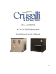Owner`s Manual - Crysalli | Artisan Water