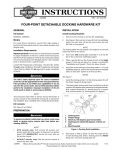 4-Point Docking Hardware Kit Instruction Sheet - Harley