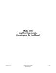 Model 9302 Amplifier-Discriminator Operating and Service Manual