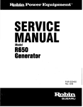 R650 GENERATOR SERVICE MANUAL