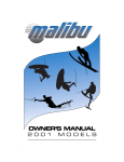 Malibu Boats Owner`s Manual: 2001