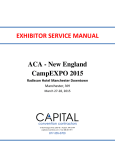 EXHIBITOR SERVICE MANUAL ACA