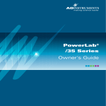 Owner`s Guide PowerLab® /35 Series