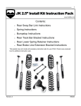 JK 2.5in Install Kit Packet