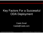 Key Factors For a Successful ODA Deployment