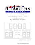 operating instructions and service manual