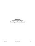 Model 418A Universal Coincidence Operating and Service Manual