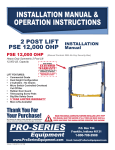 installation manual & operation instructions - PRO