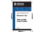 Mechanic`s Tips 3000 and 4000 Product Families Allison 4th