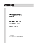 PARTS & SERVICE MANUAL SWEEP STAR V62 With