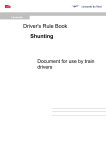 Driver`s Rule Book Shunting