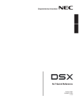 NEC DSX SLT Quick Reference - Interconnect Services Inc.