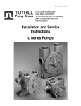 Installation and Service Instructions L Series Pumps