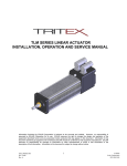 tlm series linear actuator installation, operation and service manual