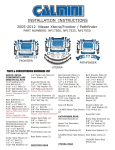 INSTALLATION INSTRUCTIONS