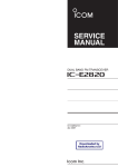 Icom - IC-E2820 SERVICE MANUAL