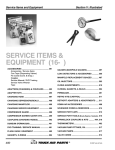 SERVICE ITEMS & EQUIPMENT (16