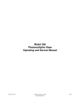 Model 266 Photomultiplier Base Operating and Service Manual