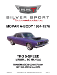 Installation Manual - Silver Sport Transmissions