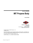 Specifications and Parts Manual for IMT Dominator Propane Body