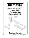 Innovator Personal Use Wheelchair Lift Service Manual