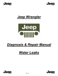 Jeep Wrangler Diagnosis & Repair Manual Water Leaks
