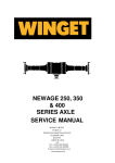 NEWAGE 250, 350 & 400 SERVICE MANUAL SERIES AXLE