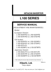 Hitachi L100 Series Inverter Service Manual