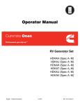 Operator Manual - Electric Generators Direct