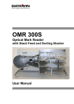 User manual OMR 300S English Date: 11/2006 | Size