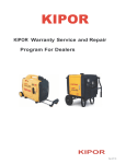 Kipor 2011 Dealer Warranty Package