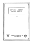 1926 Hudson Essex Shop Manual