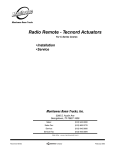 Radio Remote - Tecnord Actuators