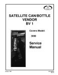 SATELLITE CAN/BOTTLE VENDOR BV 1 Service Manual