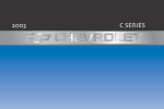 2003 Chevrolet C-Series Owner`s Manual