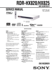 RDR-HX820/HX825 - Super TV Servis M+S