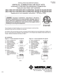 VERTICAL COMBUSTION AIR INLET KITS