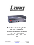 Service Manual for the Lang Models: