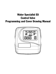 Water Specialist EA Control Valve Programming and Cover Drawing