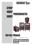 POWERMASTER 320SP 400SP Service Manual 500SP