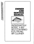 Smokemaster X-400 Owners Manual